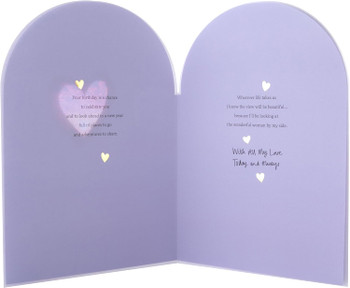 Heart Design Heartfelt Verse Wife Birthday Card