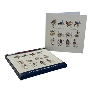 Pack of 8 Twelve Days of Christmas Samaritans Charity Christmas Cards