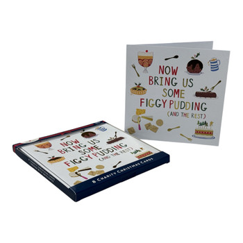 Pack of 8 Figgy Pudding Xmas Pudding RSPCA Charity Christmas Cards
