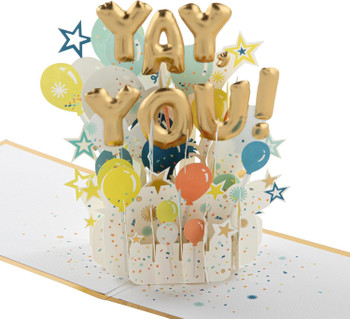 Paper Wonder 3D Pop-Up 'Yay You' Birthday Card Signature Collection 