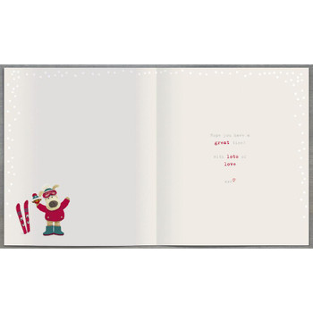 Boofle with Snow Boots and Skies Brother Christmas Card
