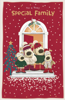 Boofle Standing Outside Door Special Family Christmas Card