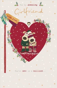 Boofle Inside Heart Girlfriend Christmas Card