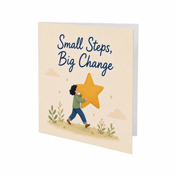Small Steps Big Change Encouragement Card New Beginnings, Personal Growth, Motivation, Progress