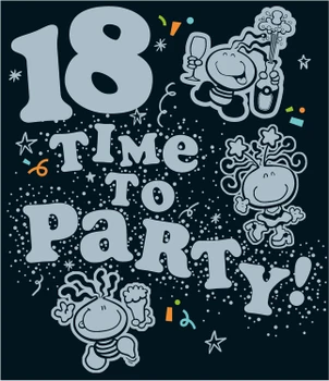 Characters Partying 18th Birthday Card