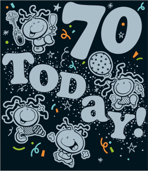 Characters Dancing 70th Birthday Card