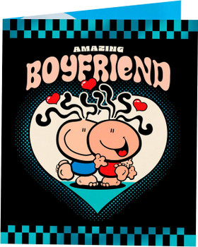 Characters Celebrating Boyfriend Birthday Card