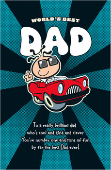 Character in Car Design Dad Birthday Card