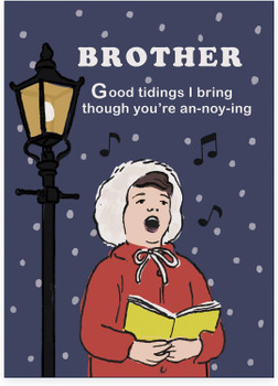 Carol Singer Design Brother Christmas Card
