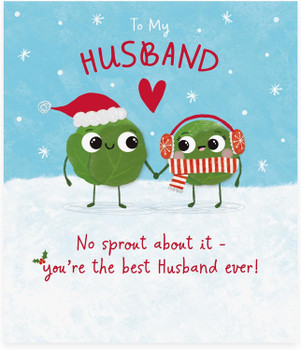 Sprouts Design Husband Christmas Card