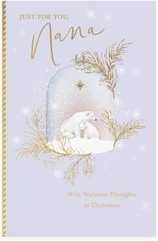 Polar bears in Cloche Design Nana Christmas Card