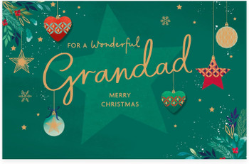 Baubles Design Grandad Christmas Card
