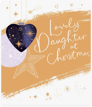 Baubles Design Daughter Christmas Card