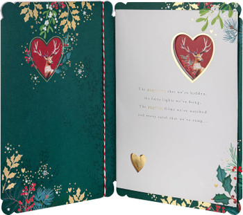 Traditional Illustrated Winter Forest Scene Design Husband Christmas Card