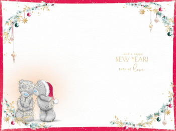 Bears Wrapping Up in Fairy Lights Amazing Aunty and Uncle Christmas Card