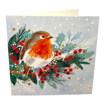 Robin Design Pack of 8 Christmas Cards