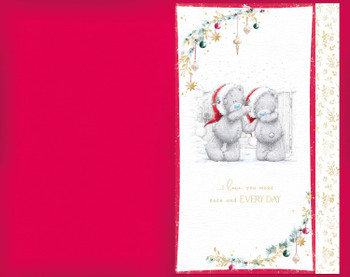 Bears Sit Snuggled Together In A Blanket In The Snow Special Husband Handmade Christmas Card