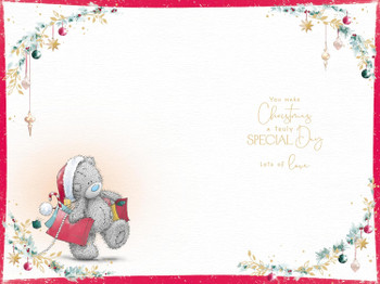 Bear Sat Amongst Presents Beautiful Mummy Christmas Card