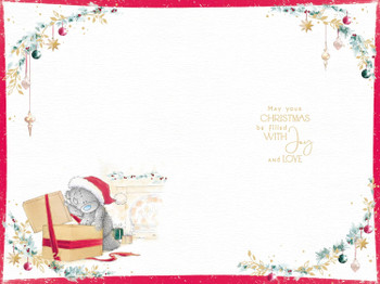 Bear Holding Up Present Wonderful Niece Christmas Card