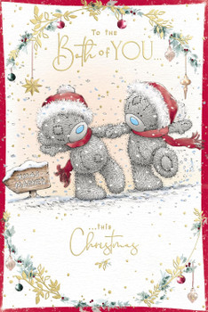 Bears Holding Hands Both Of You Christmas Card
