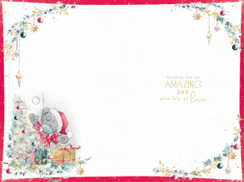 Bear Amidst Lots Of Presents Son Christmas Card