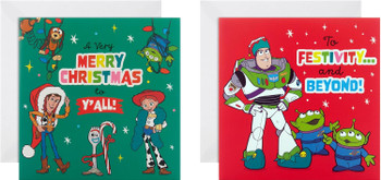 Disney Toy Story Pack of 10 in 2 Fun Designs Christmas Cards