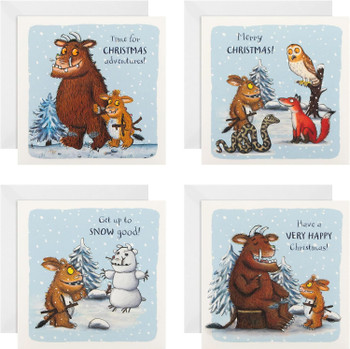 The Gruffalo Multipack Pack of 20 in 4 Designs Christmas Cards