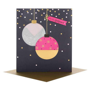 Hallmark 25499249 Medium Girlfriend Christmas Card 'Glitter Shaker'