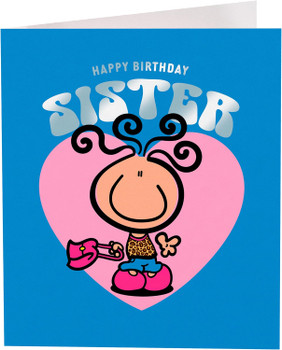 Girl with Handbag Design Sister Birthday Card