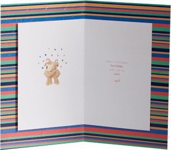 Boofle with World Map Husband  Birthday Card