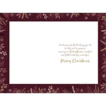 Hanging Paper Stars Aunt Christmas Card