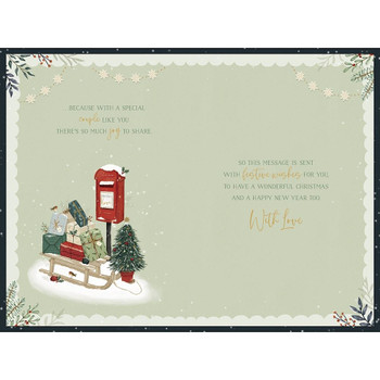 Sleigh Laden With Gifts Brother & Partner Christmas Card