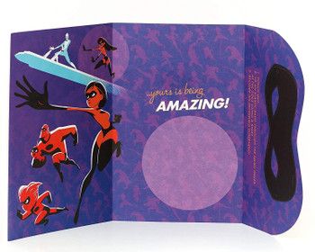 Disney The Incredibles Granddaughter Birthday Card with Cut Out Mask