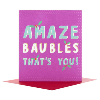 Hallmark 25496495 Medium Happy Christmas Card 'Amaze Baubles'