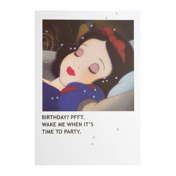 Funny Disney Birthday Humour Card with Snow White