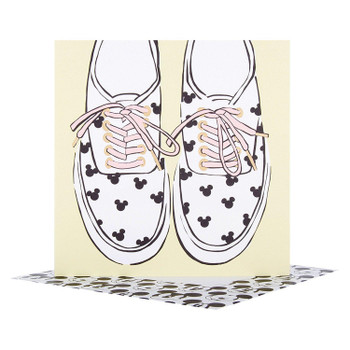 Hallmark Disney Mickey Mouse Blank Card 'Shoes' Medium