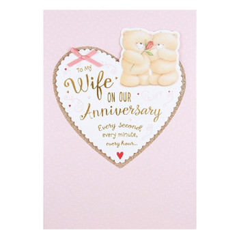 Forever Friends Wife Anniversary Card "with Love" Medium