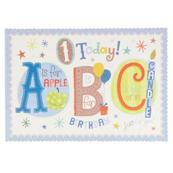 Hallmark Birthday Card For Boy 'ABC Fun' Medium