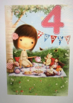 Age 4th Girl Fun on your 4th Birthday! Today Hallmark New Greetings Card