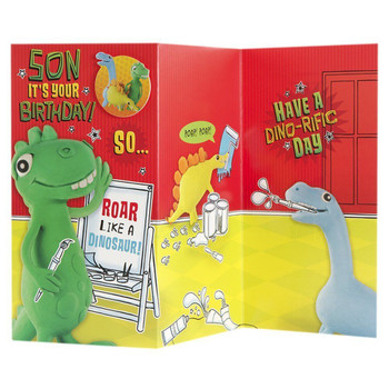 Hallmark Birthday Card For Son 'Have A Dino-Rific Day' Medium Slim