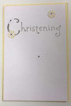 Hand-finished Christening Greeting Card for a Boy or Girl