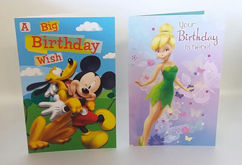 Disney Cards Mix Of 6 Birthday Cards