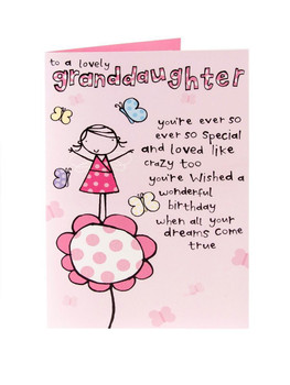 Cute Granddaughter Birthday Card