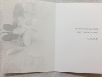 Thank You For Your Sympathy Card