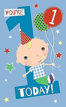 You're 1 Today Boy 1st Birthday Card