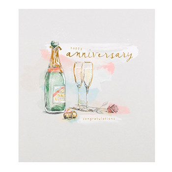 Anniversary Card "Congratulations" with Foil Finish