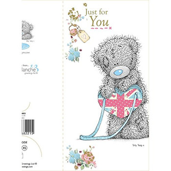 Me To You Greetings Card Tatty Teddy with Bag Card