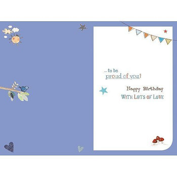 FOR A SPECIAL GRANDSON BIRTHDAY FOX GREETING CARD