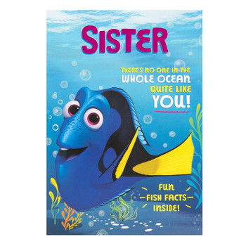 Finding Dory Sister Birthday Card 'Fish Facts' Activity Inside