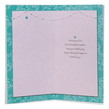 Hallmark Wedding Card for Both of You 'Nothing But Happiness' Medium Slim